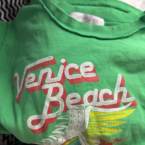 Daydreamer Venice Beach Short Sleeve Graphic Tee Green Size Medium - Picture 4 of 5